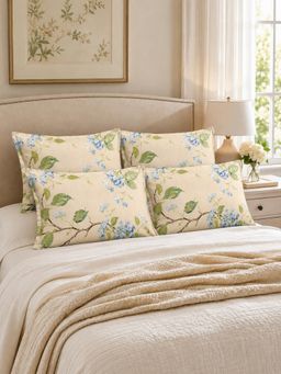 The Home Story - Beige Cotton Pillow Covers (Standard) (Pack of 4)