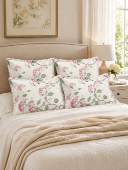 The Home Story - Green Cotton Pillow Covers (Standard) (Pack of 4)
