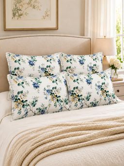 The Home Story - White Cotton Pillow Covers (Standard) (Pack of 4)