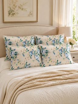 The Home Story - Beige Cotton Pillow Covers (Standard) (Pack of 4)