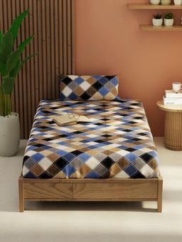 KOPA - Multi-Color Extra Smooth Micro Bedsheet With Pillow Cover (Single) (Pack of 2)