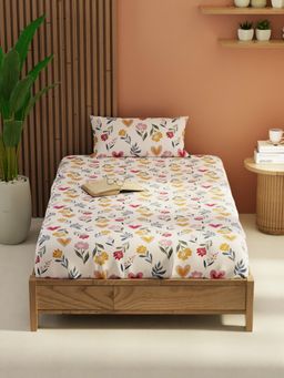 KOPA - Multi-Color Extra Smooth Micro Bedsheet With 1 Pillow Cover (Single) (Pack of 2)