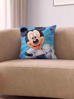 Athom Living - Blue Disney Mickey Mouse Printed Cushion Cover (Medium)