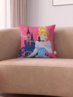 Athom Living - Pink Disney Princess Printed Cushion Cover (Medium)