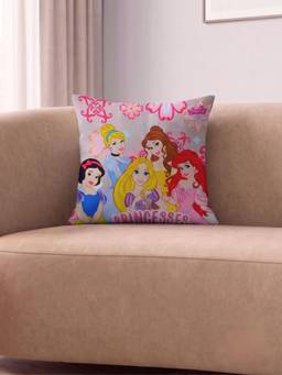 Athom Living - Multi-Color Disney Princess Printed Cushion Cover (Medium)