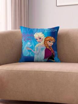 Athom Living - Blue Disney Frozen Printed Filled Cushion (Medium)