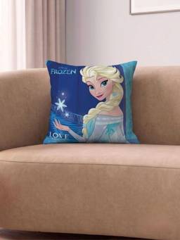 Athom Living - Blue Frozen Printed Filled Cushion (Medium)