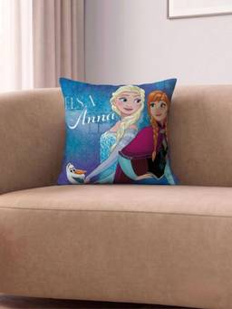 Athom Living - Blue Disney Frozen Printed Filled Cushion (Medium)