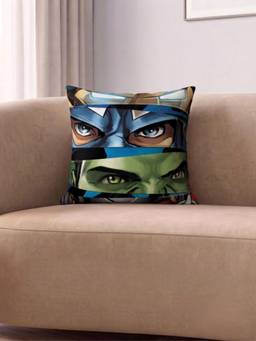 Athom Living - Multi-Color Marvel Avengers Printed Cushion Cover (Medium)