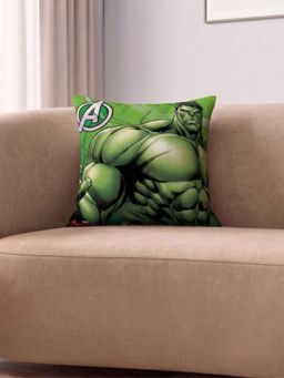 Athom Living - Green Marvel Hulk Printed Cushion Cover (Medium)