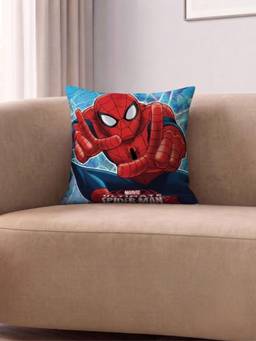 Athom Living - Multi-Color Marvel Spiderman Printed Cushion Cover (Medium)