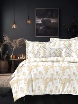 Sleeping Owls- because your sleep matters - White Bedsheet with Pillow Covers (Super King)
