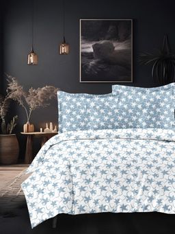Sleeping Owls- because your sleep matters - White Bedsheet with Pillow Covers (Super King)
