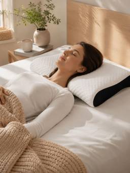 Florida - White Memory Foam Cervical Pillow with Removable Cover (Free Size)