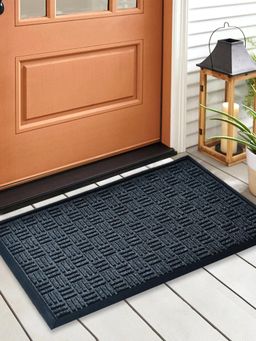 At Home by Nilkamal - Abstract Polypropylene Door Mat |Anti-Skid| 45 cm x 75 cm|Black