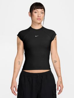 Nike - Sportswear Chill Knit Women Black Tight Ribbed T-Shirt