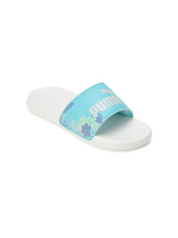 Puma - Popcat 20 Floral V2 Womens Blue & White Sliders
