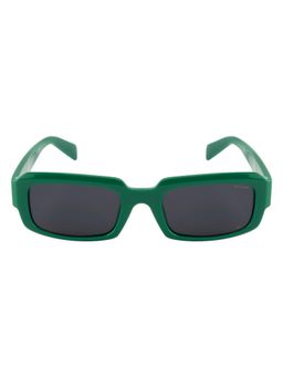 Opium Eyewear - Rectangular Sunglasses for Unisex Grey Lens Tr-90 Green Frame -Op-10380-C06-54 (54)