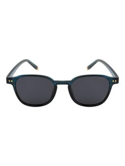 Opium Eyewear - Round Sunglasses for Unisex Grey Lens Tr-90 Navy Blue Frame -Op-10455-C04-50 (50)