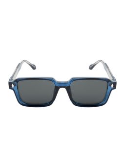 Opium Eyewear - Square Sunglasses for Men Grey Lens Plastic Blue Frame -Op-10466-C03-50 (50)