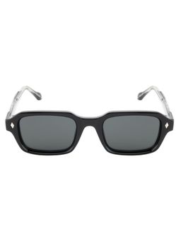 Opium Eyewear - Square Sunglasses for Men Grey Lens Plastic Black Frame -Op-10467-C01-49 (49)