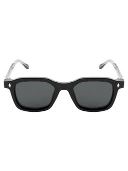 Opium Eyewear - Square Sunglasses for Unisex Grey Lens Plastic Black Frame -Op-10468-C01-48 (48)