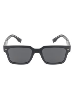 Opium Eyewear - Square Sunglasses for Men Grey Lens Plastic Black Frame -Op-10473-C01-53 (53)