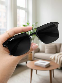 ROYALTAIL - Publilia Uv Protected Square Black Unisex Sunglasses -Rt-Sung-162 (55)