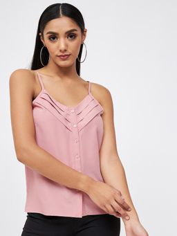 Kibo - Pink Polyester Top