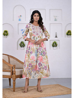 Zari Jaipur - Embroidery Dress - Pink