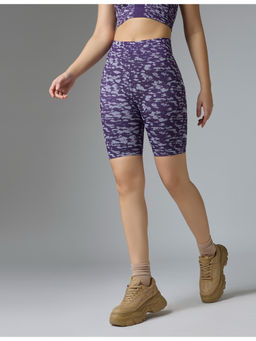 FEIER - Purple Camo Bike Shorts
