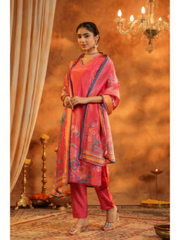 Rain & Rainbow - Ethnic Motifs Printed Kurta with Pant and Dupatta (Set of 3)