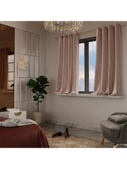 Stoa Paris - Velvet Parisian Blush Window Curtain (5 x 5 feet)