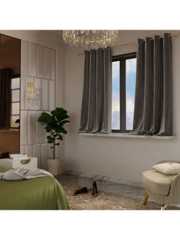 Stoa Paris - Velvet Midnight Muse Window Curtain (5 x 5 feet)