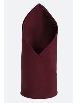 Peter England - Men Maroon Solid Formal Pocket Square