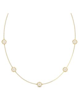 Candere by Kalyan Jewellers - 14K Yellow Gold BIS Hallmark and CZ Necklace for Women