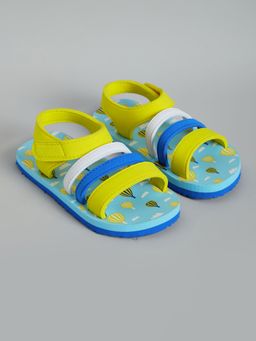 Hopscotch - Blue Sunshine Beach Velcro Sandals