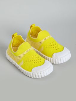 Hopscotch - Yellow Sunshine Mesh Slip-On Sneakers