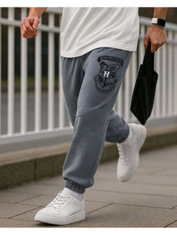 Bewakoof - Harry Potter Gryffindor Men's Grey Typography Oversized Joggers