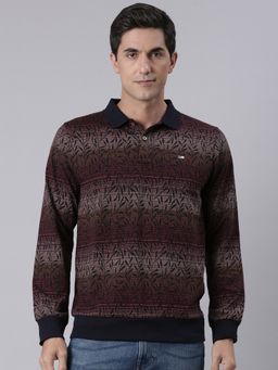 Classic Polo - Men's Multicolour Slim Fit Abstract Print Cotton Polo T-Shirt