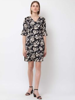 Dodo & Moa - Women Black Floral Mini Dress