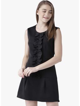 Dodo & Moa - Women Black Solid Mini Dress