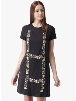 Dodo & Moa - Women Black Floral Mini Dress