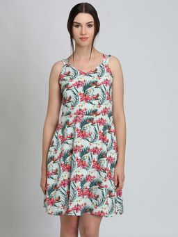 Dodo & Moa - Women Green Floral Mini Dress