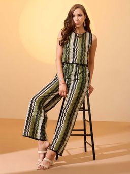 Globus - Women Green Printed Co-Ord (Set of 2)