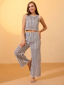 Globus - Women Off White Printed Co-Ord (Set of 2)