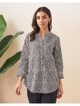 Fabindia - Black Cotton Printed Tunic