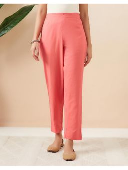 Fabindia - Pink Cotton Ethnic Pant