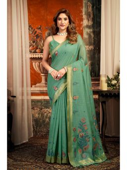 Mysilklove - Evergreen Handloom Cotton Saree with Unstitched Blouse