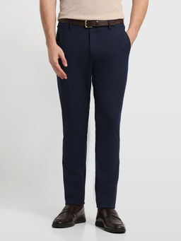 Arrow Newyork - Men Blue Solid/Plain Polyester Trouser